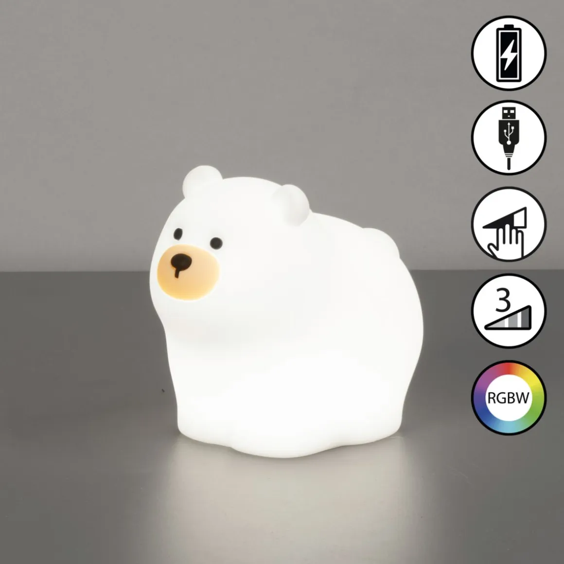 AKKU Tischlampe Knut Weiß