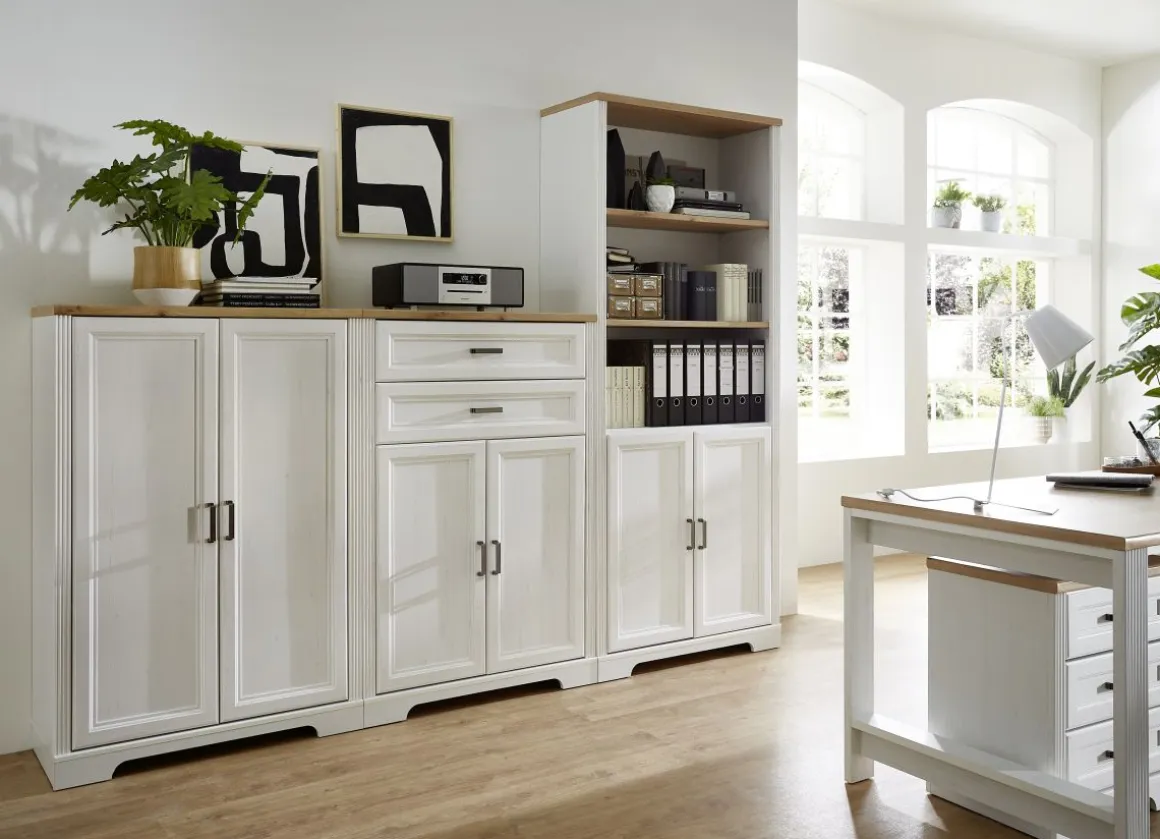 Aktenschrank Jasmin offen Eiche Pinie