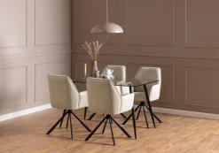 Armlehnstuhl Glenda Beige