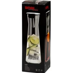 Bohemia Karaffe Simax mit Edelstahlausgießer 1,1 L
