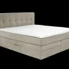 Boxspringbett Amy mit Bettkasten Greige 180 x 200 cm