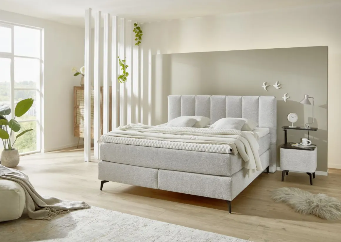 Boxspringbett 25024 Ecru 180 x 200 cm