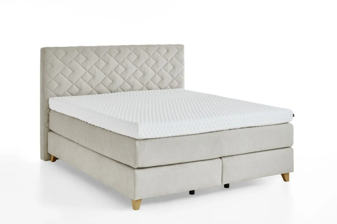 Boxspringbett 25025 Ecru 180 x 200 cm