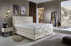Boxspringbett 25025 Ecru 180 x 200 cm