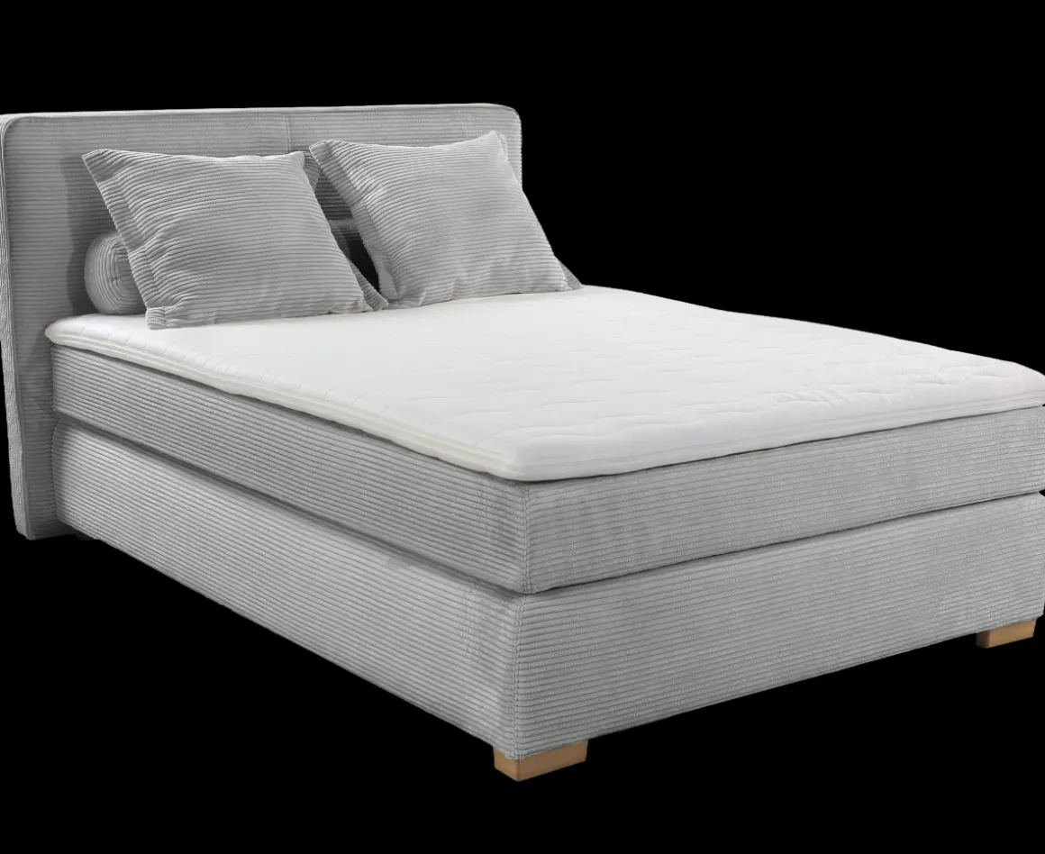Boxspringbett Romy Hellgrau 140 x 200 cm