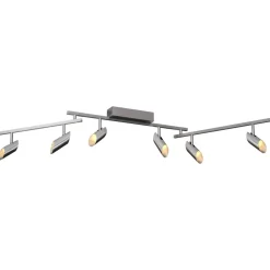 Brilliant 6-flg LED Spot Risell Alu