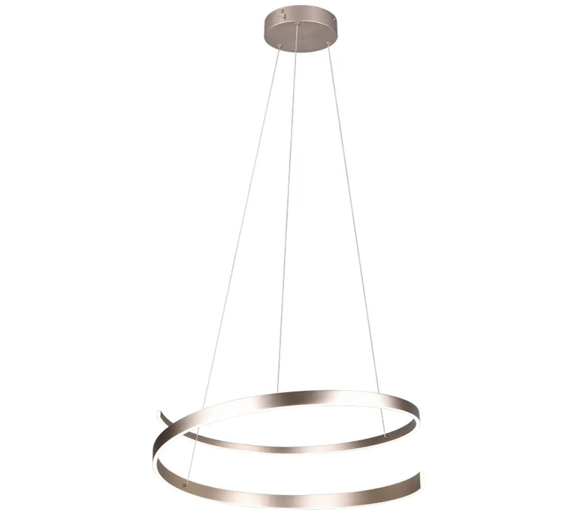 Cinque LED Pendelleuchte Cinardi Nickelfarben