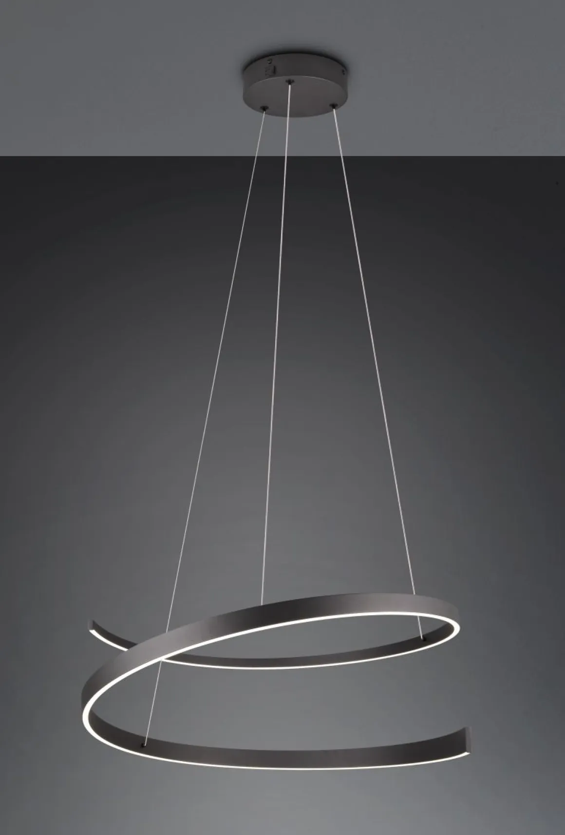 Cinque LED Pendelleuchte Cinardi Schwarz