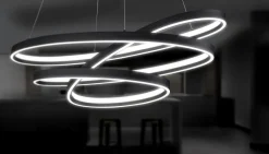 Cinque LED Pendelleuchte Ciola Schwarz