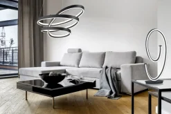 Cinque LED Pendelleuchte Ciola Schwarz