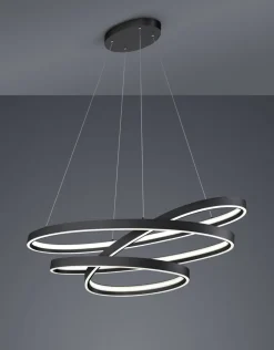 Cinque LED Pendelleuchte Ciola Schwarz