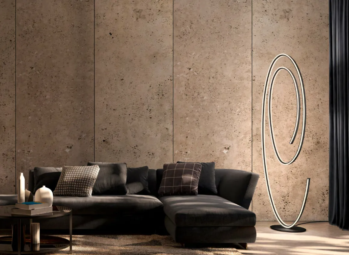 Cinque LED Stehlampe Ciola Schwarz