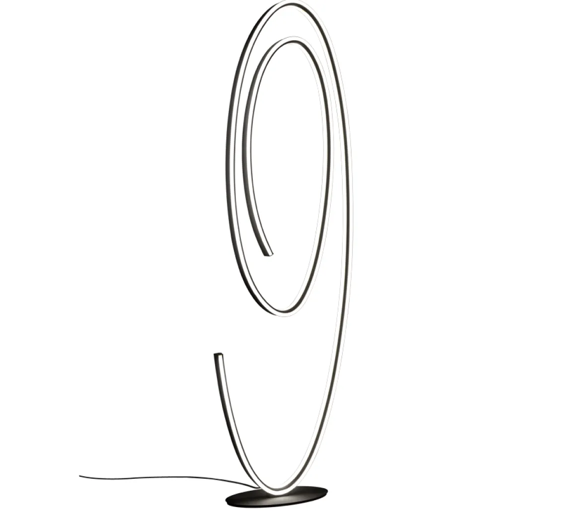 Cinque LED Stehlampe Ciola Schwarz