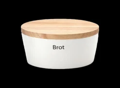 Continenta Brottopf oval mit Holzdeckel 30 cm