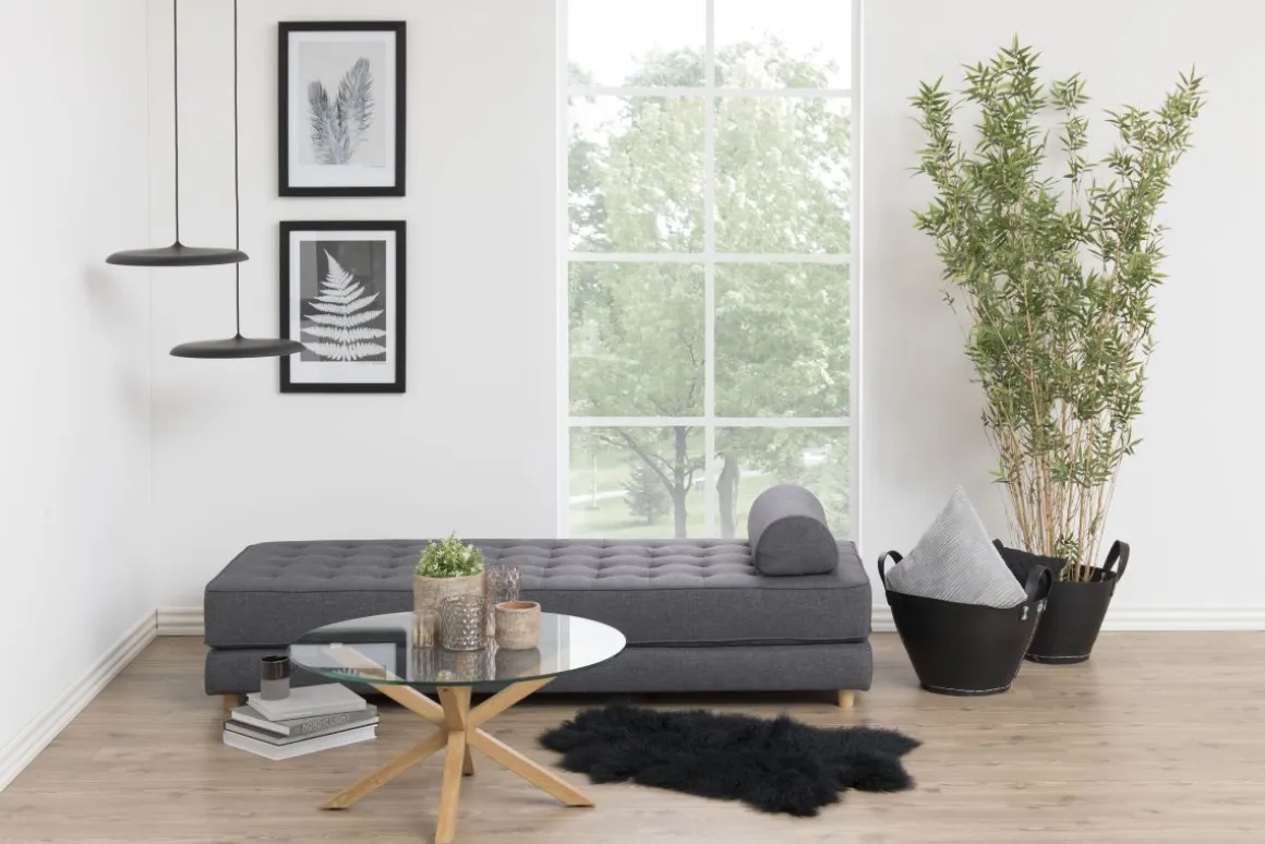 Couchtisch Heaven Eiche Glas Ø 82 cm