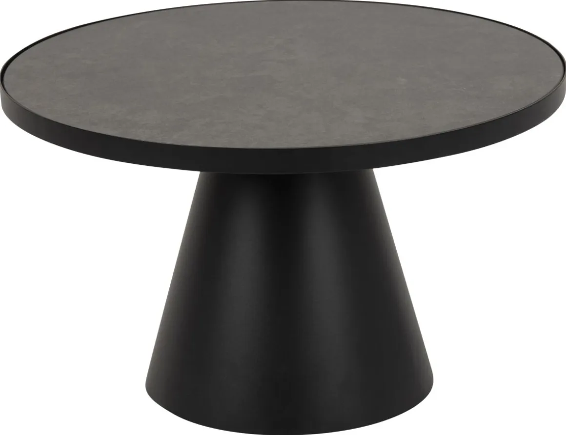 Couchtisch Soli Schwarz Grau Ø 65 cm