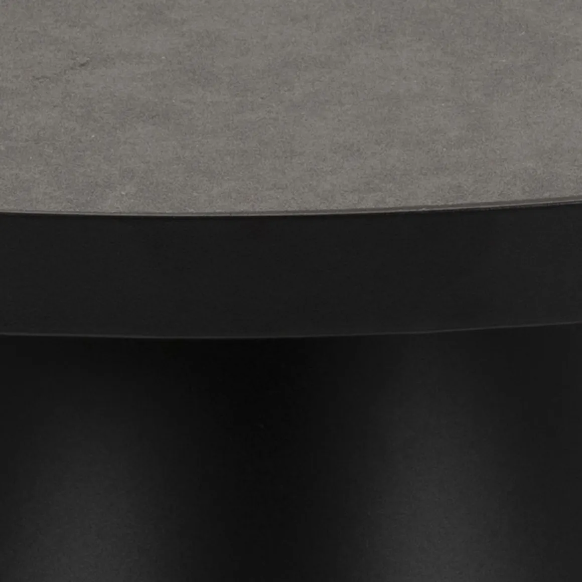 Couchtisch Soli Schwarz Grau Ø 65 cm