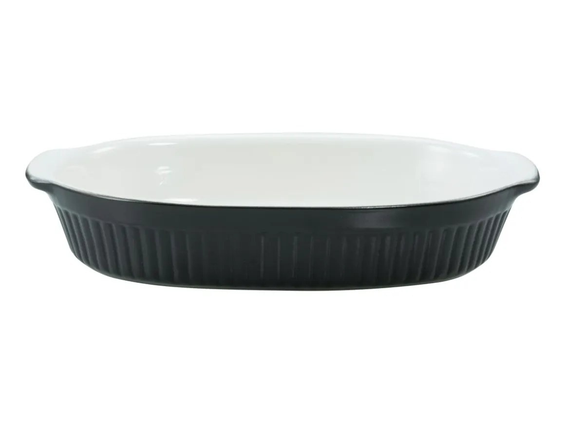 CreaTable Auflaufform oval 33cm Classic Black&White