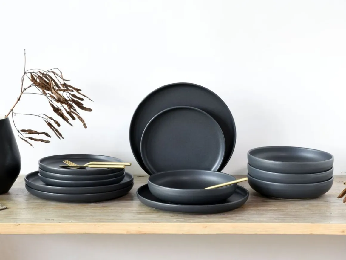 CreaTable Dessertteller Uno Schwarz 21 cm