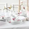 CreaTable 18-tlg Kaffeeservice Aiko Weiß-Rosa
