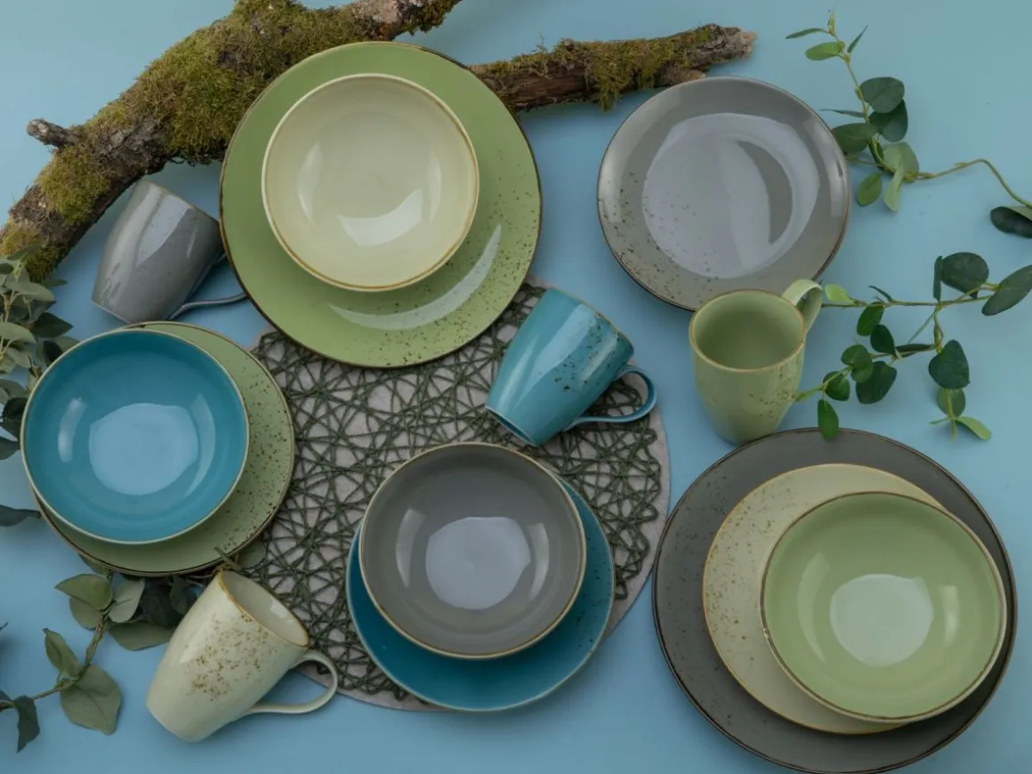 CreaTable 16-tlg Kombiservice Nature Collection Farbmix