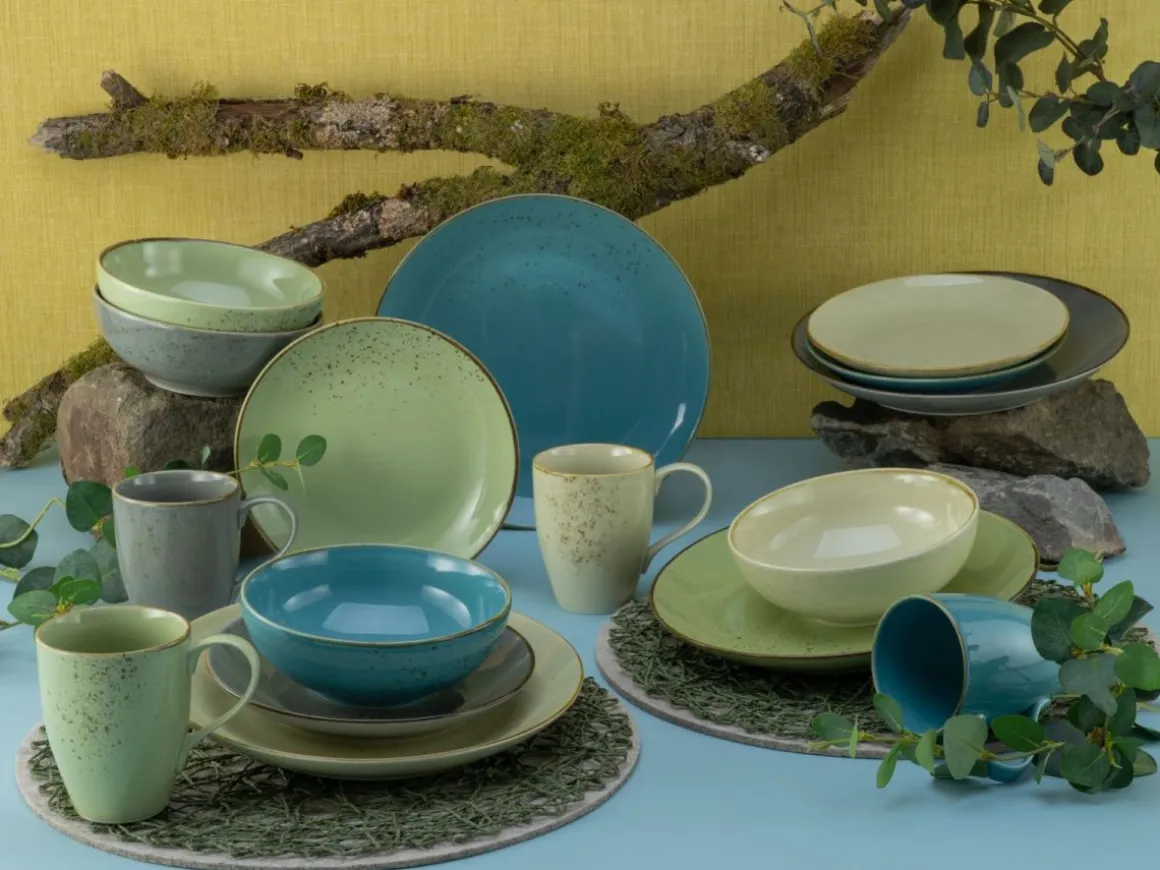 CreaTable 16-tlg Kombiservice Nature Collection Farbmix