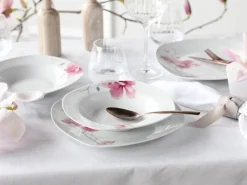 CreaTable 12-tlg Tafelservice Aiko Weiß-Rosa