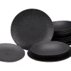 CreaTable 12-tlg Tafelservice Vesuvio Black