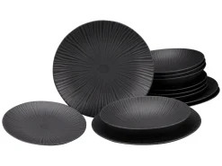 CreaTable 12-tlg Tafelservice Vesuvio Black