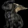 Deko Figur Flying Bull Gold Schwarz