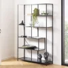 Design-Bücherregal Seaford Schwarz 114 x 185 cm
