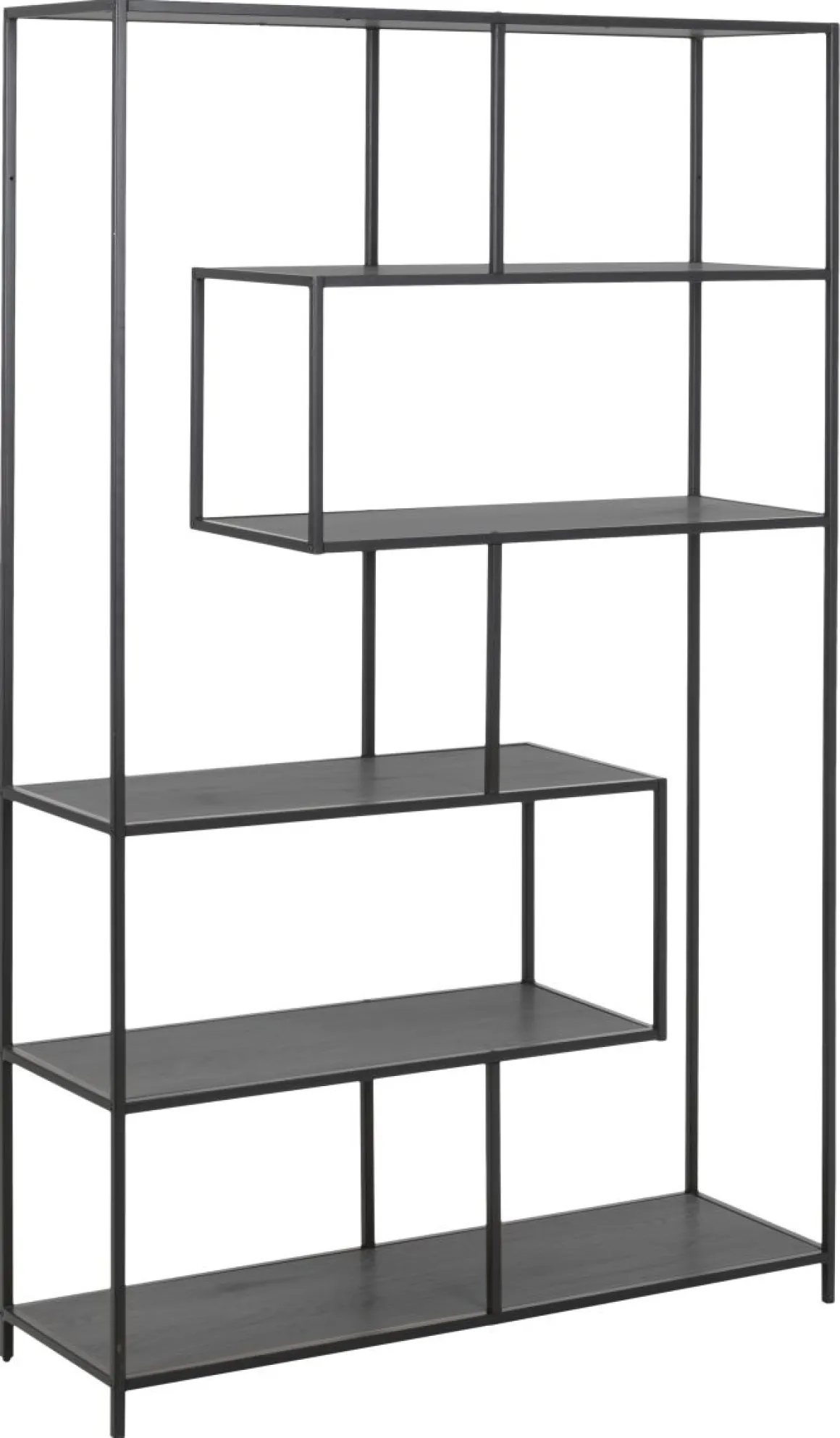 Design-Bücherregal Seaford Schwarz 114 x 185 cm