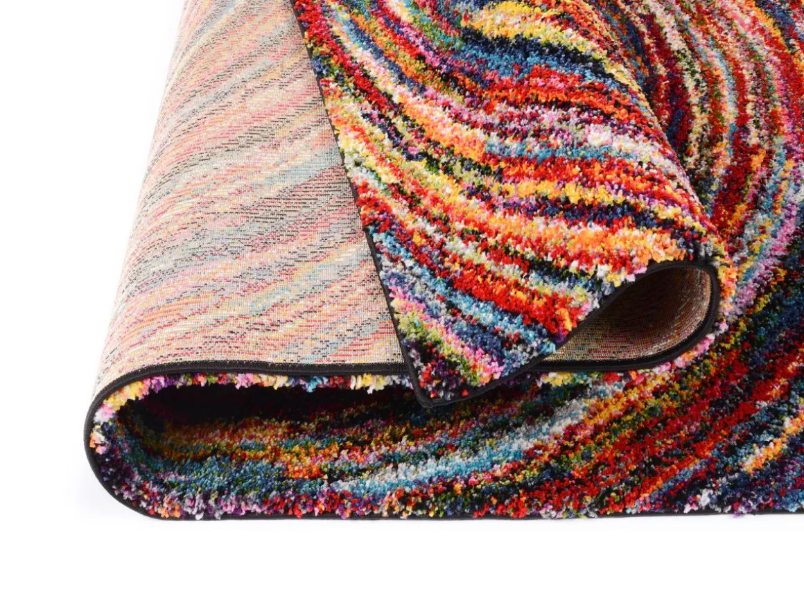 Designerwebteppich Multi Sixteen Round Mehrfarbig 65 x 130 cm