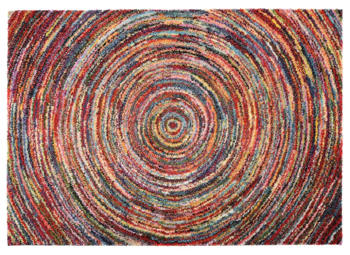 Designerwebteppich Multi Sixteen Round Mehrfarbig 65 x 130 cm