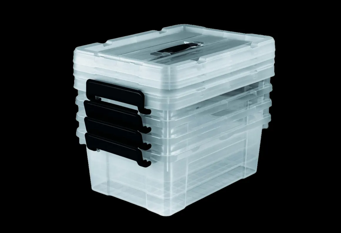 EASYmaxx 4er Set Aufbewahrungsboxen 12L