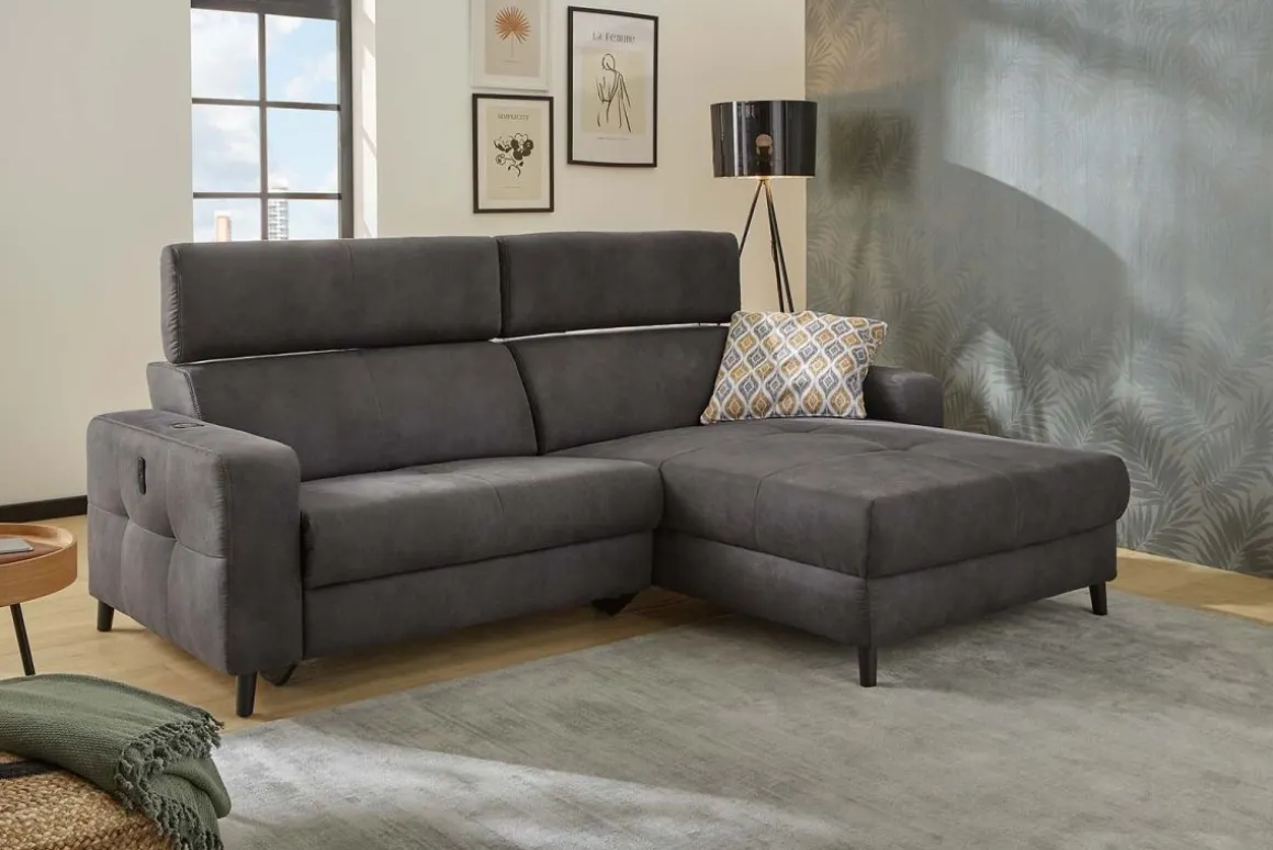 Ecksofa Doppio Dunkelgrau