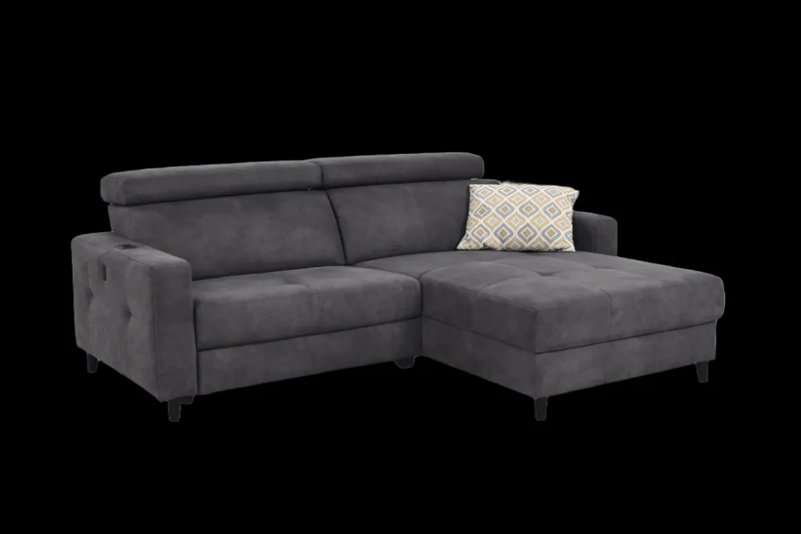 Ecksofa Doppio Dunkelgrau
