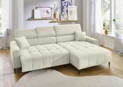 Ecksofa Simple mit Funktionen Cord Beige