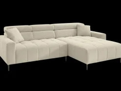 Ecksofa Simple mit Funktionen Cord Beige