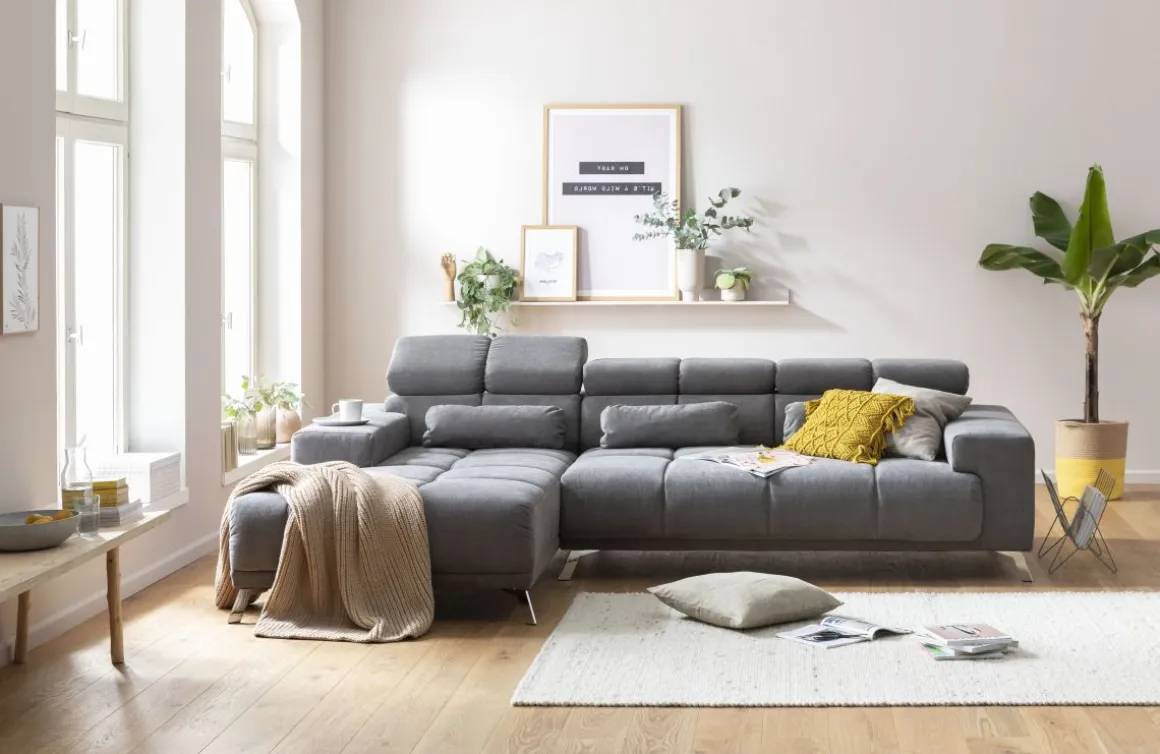 Ecksofa Speed mit Funktion Grau