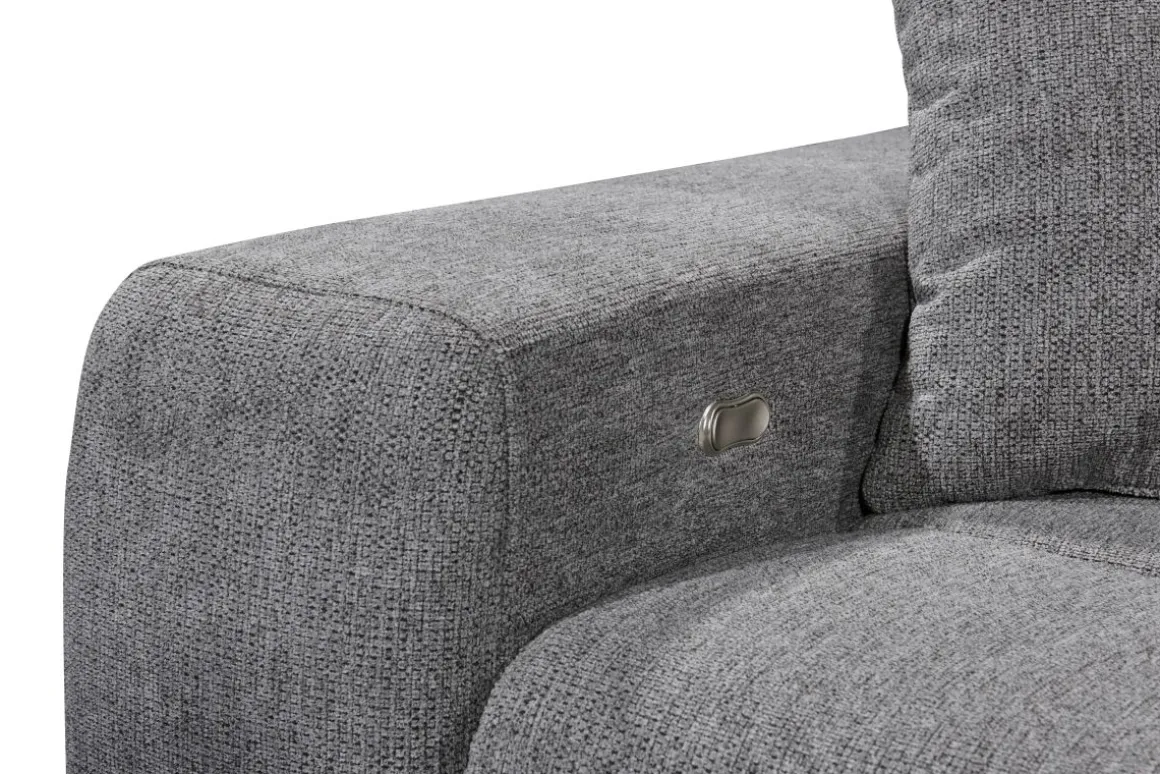 Ecksofa Sydney Anthrazit mit Stauraum und Funktionen