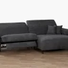 Ecksofa Trani Anthrazit mit Relaxfunktion