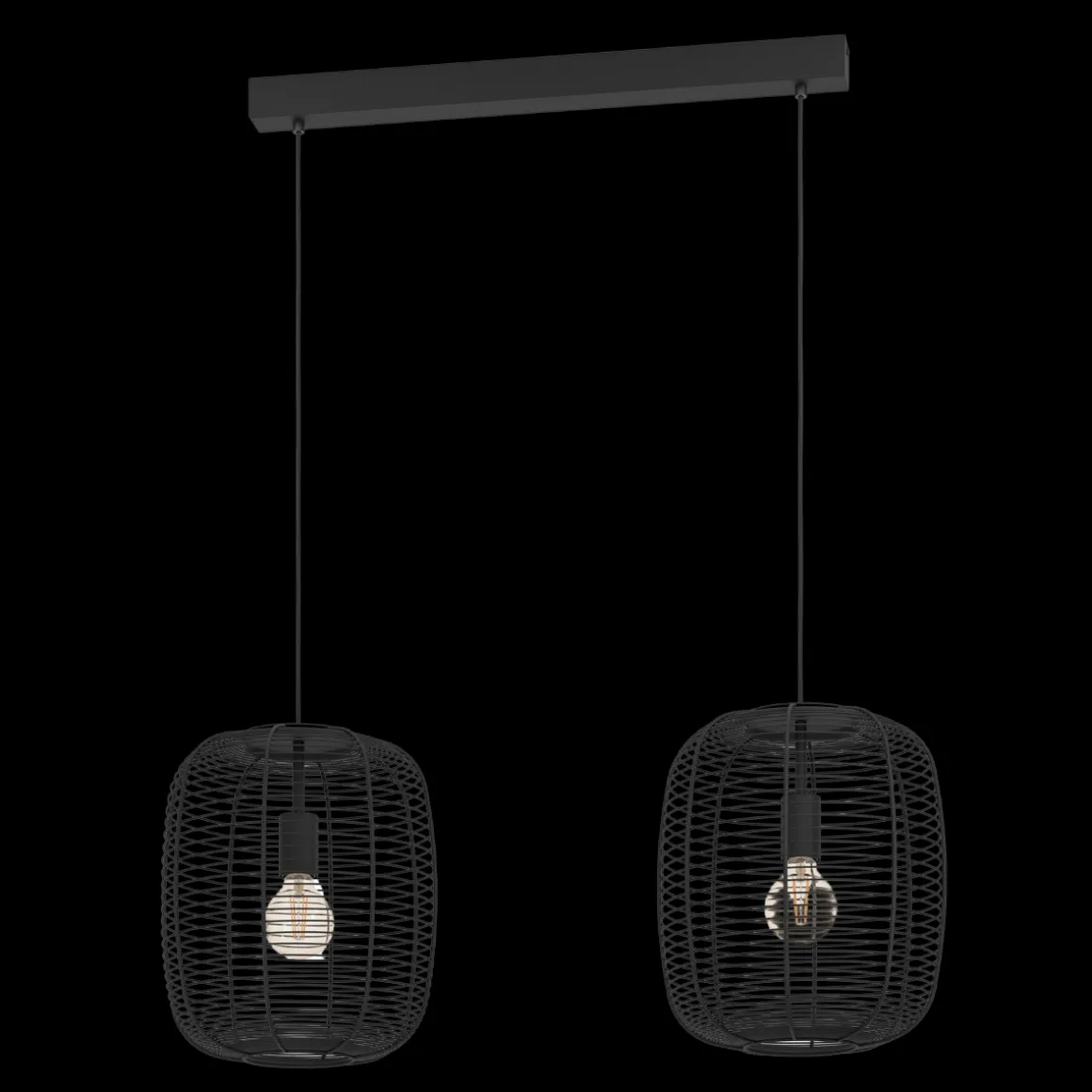 EGLO AGL Pendelleuchte Rinroe 2-flg Schwarz