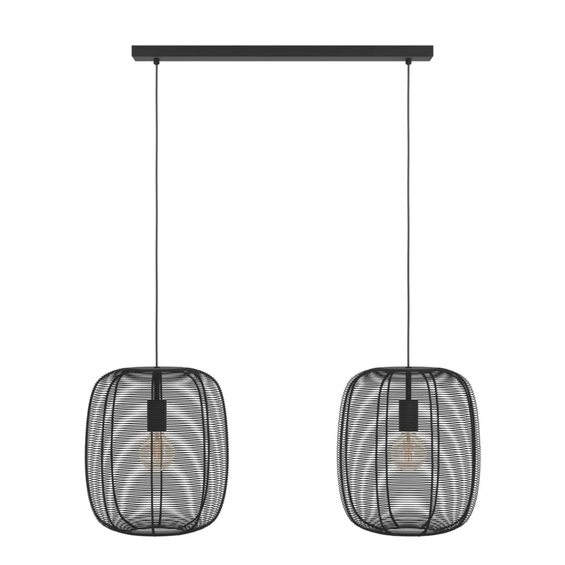 EGLO AGL Pendelleuchte Rinroe 2-flg Schwarz
