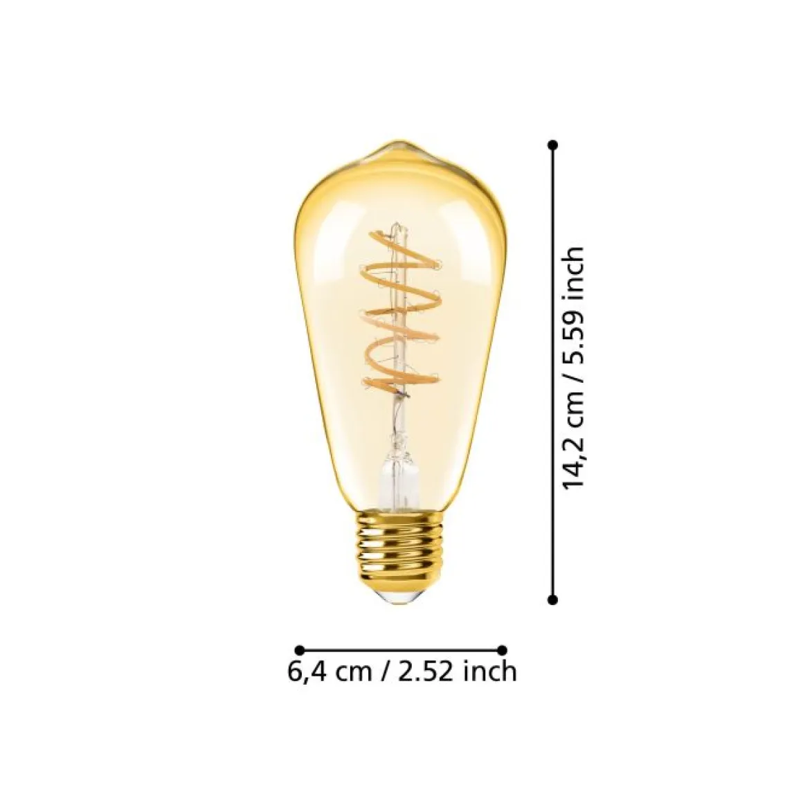 EGLO E27 LED Filament Leuchtmittel Amber