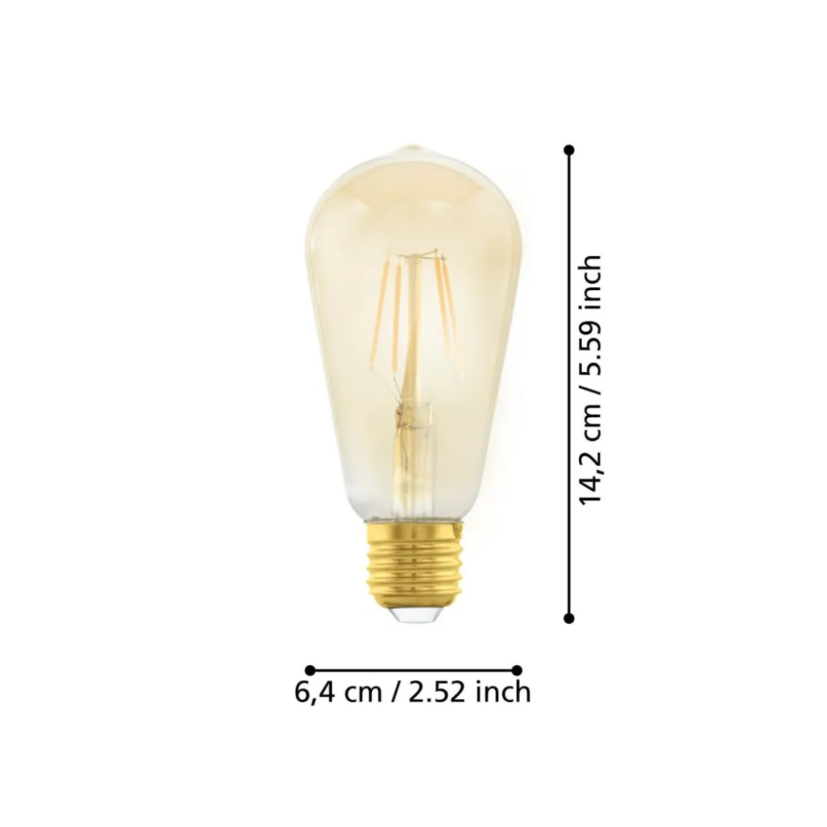 EGLO E27 LED Filament Leuchtmittel Amber