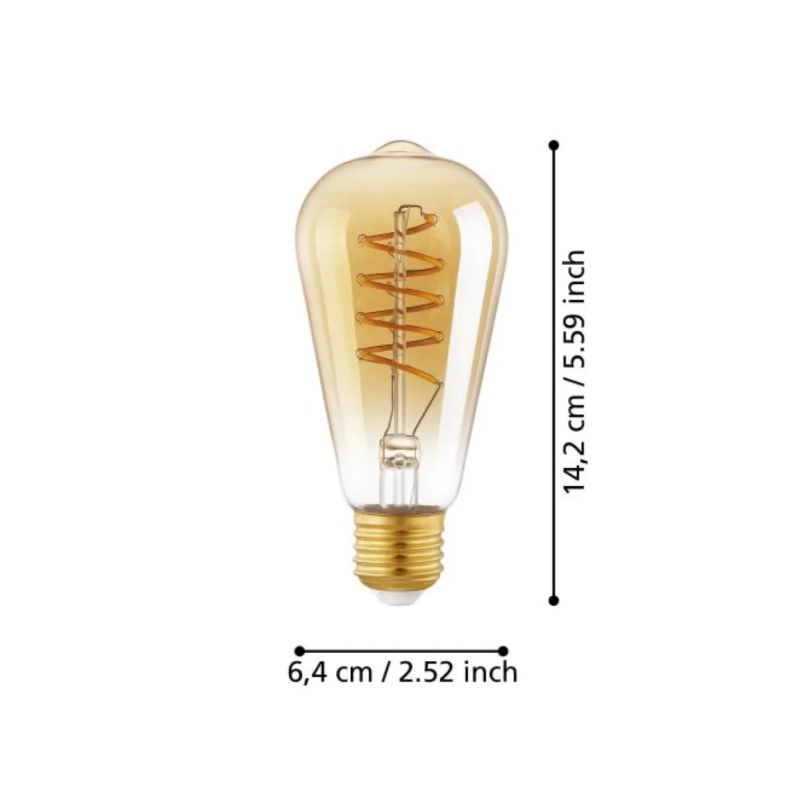 EGLO E27 LED Filament Leuchtmittel Amber