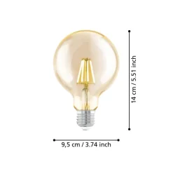 EGLO E27 LED Filament Leuchtmittel Amber