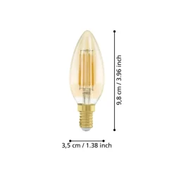EGLO E14 LED Filament Leuchtmittel Amber warmweiß