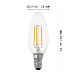 EGLO E14 LED Filament Leuchtmittel Kerzenform dimmbar